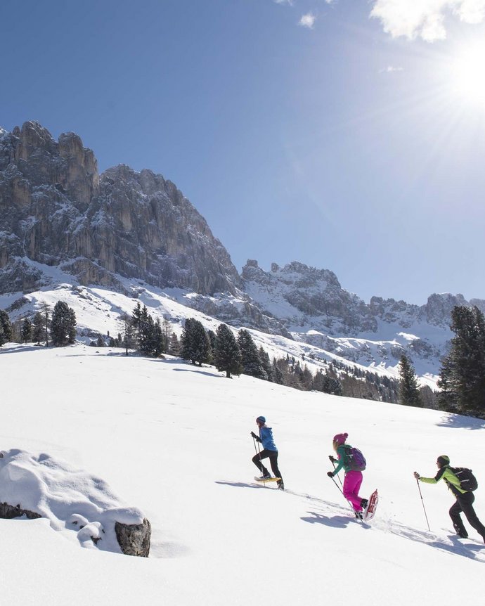 Winterwandern auf der Seiser Alm Winterwandern auf der Seiser Alm