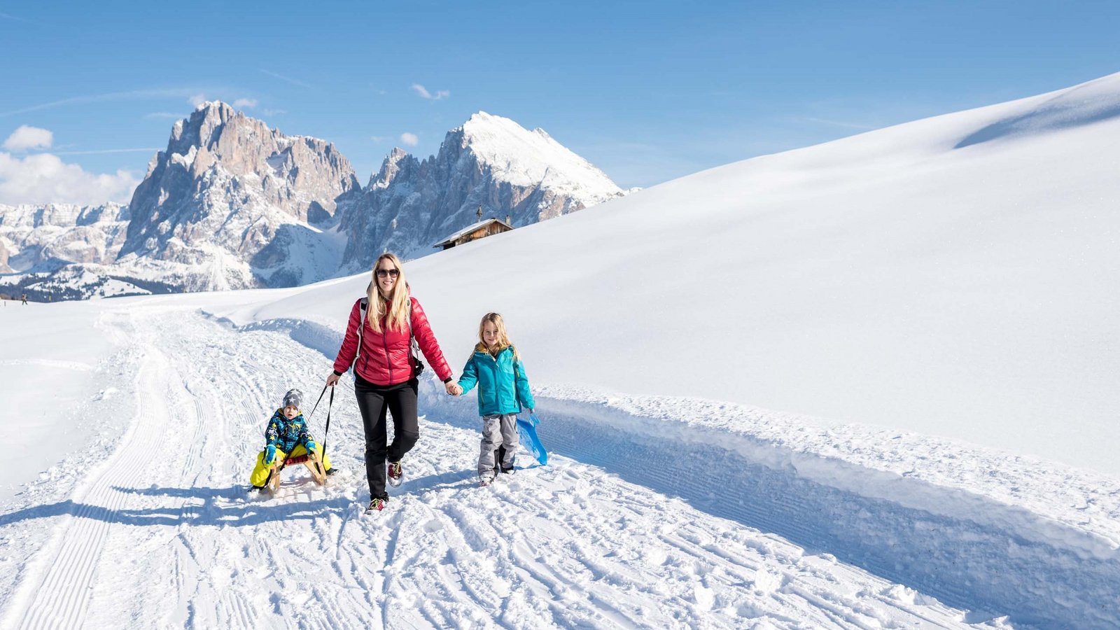 Rodeln auf der Seiser Alm Rodeln auf der Seiser Alm